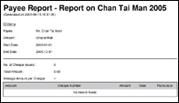 Payee Report Sample